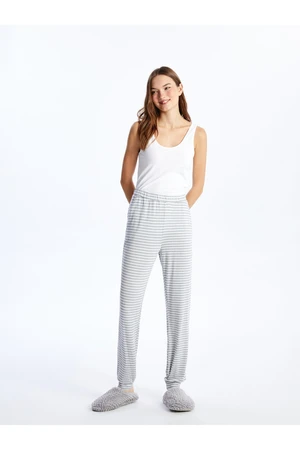 LC Waikiki Women's Elastic Waist Striped Jogger Pajama Bottom