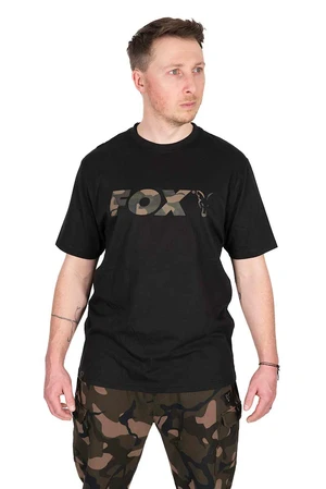 Fox tričko black camo logo t-shirt - xxxl