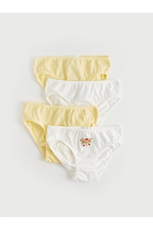 LC Waikiki 4-Piece Printed Cotton Baby Girl Briefs