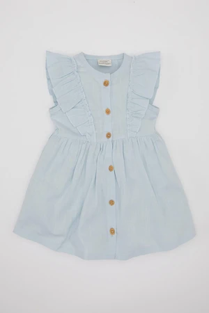 DEFACTO Baby Girl Sleeveless Linen Look Dress