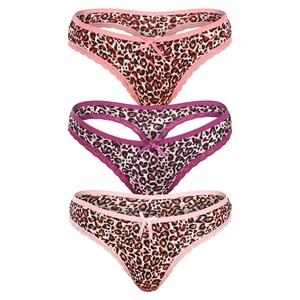 3PACK women's thongs Fine woman multicolor