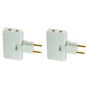 2X Rotate EU Plug Converter 3 In 1 Rotatable Outlet Extender 180 Degree Extension Plug Multi Plug Mini Outlet Adapter