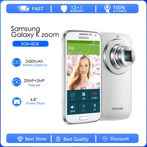 Samsung Galaxy K zoom Refurbished-Original Unlocked S5 zoom LTE C115 Hexa-core 20.7 MP 8GB 2GB RAM 4.8 inches 3G & LTE