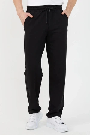 82904 Dewberry Straight Leg Relaxed Cut Mens Sweatpant-BLACK