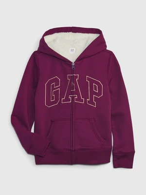 Children's sweatshirt sherpa with GAP logo - Girls