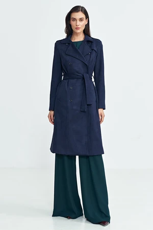 Nife Woman's Coat PL22 Navy Blue