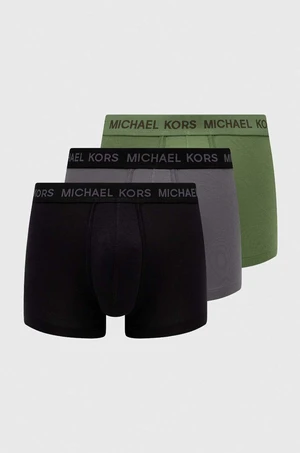 Boxerky Michael Kors 3-pak pánske, zelená farba