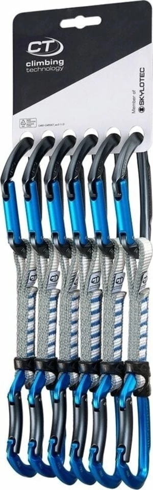 Climbing Technology Lime Set NY Expreska Anthracite/Electric Blue Solid Straight/Solid Bent Gate 12.0