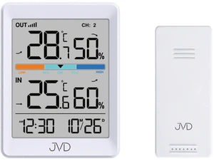 JVD Digitální hodiny s teploměrem a vlhkoměrem T3340.2