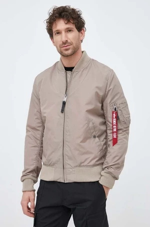 Bunda Alpha Industries pánska, béžová farba, prechodná