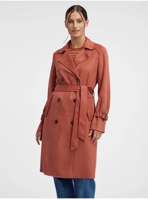 Brick women's trench coat in suede finish ORSAY