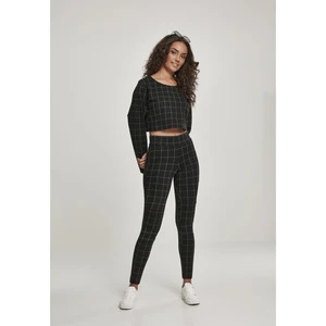 Women's high-waisted leggings black/white