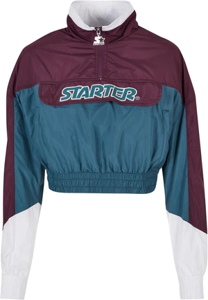 Women's Beginner Jacket with Color Block Dark Purple/Teal