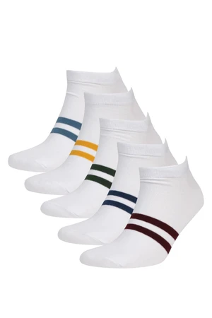 DEFACTO Men's 5-Piece Cotton Booties Socks