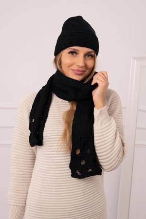 Ladies set with scarf Julita K382 black