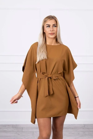 Batwings dress Oversize camel