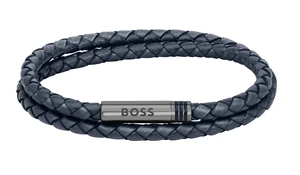 Hugo Boss Štýlový kožený dvojitý náramok 1580494 17,5 cm