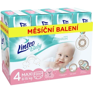 LINTEO Baby Plenky Prémium Maxi (8-15 kg) 200 ks