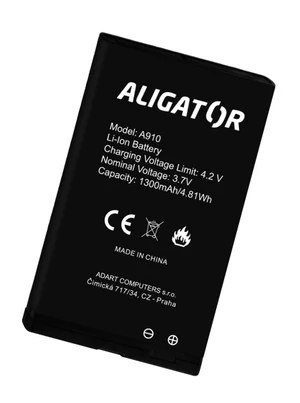 Baterie ALIGATOR A910, Li-Ion 1300 mAh, originální