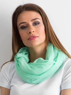 Mint scarf with rhinestones