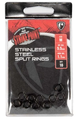 Fox rage krúžky strike point stainless steel split ring - large