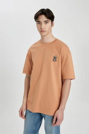 DEFACTO Comfort Fit Crew Neck Printed Short Sleeve T-Shirt