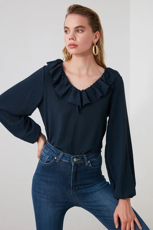 Trendyol Blouse - Navy blue - Regular fit