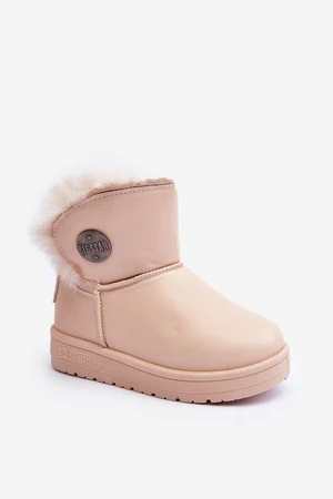 Children's snow boots insulated with fur Beige Big Star