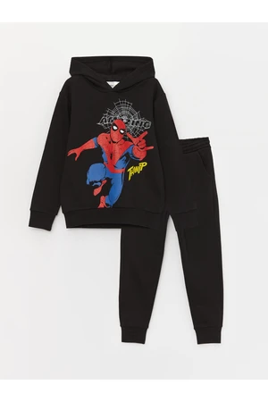 LC Waikiki Boy with Spiderman Print Hoodie and Sweatpants