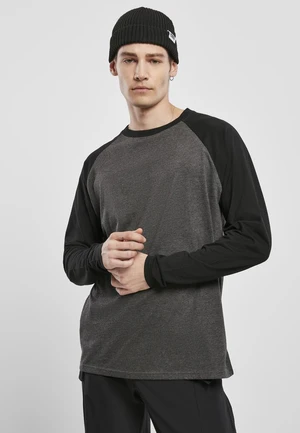 Raglan Contrast LS charcoal/black