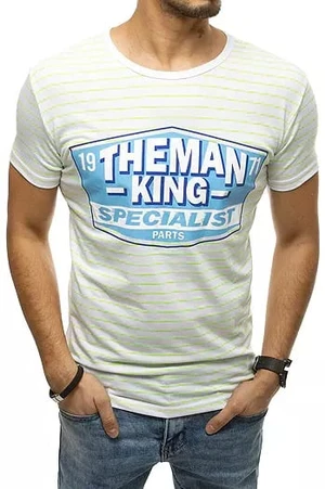 White men's T-shirt RX4396 with print