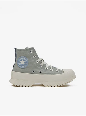 Light Green Women's Ankle Sneakers on the Converse Chuck Platform - Women