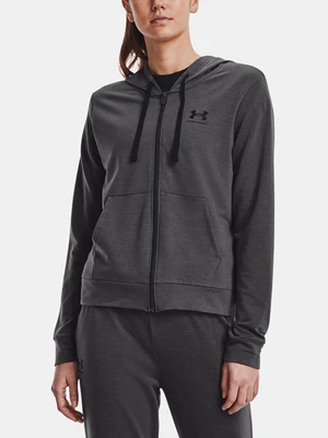 Under Armour Sweatshirt Rival Terry FZ Hoodie-GRY - Women