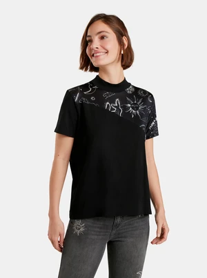 Black Desigual Grace Hopper Women's Patterned T-Shirt - Women