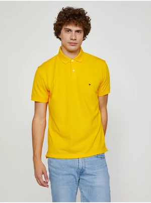 Yellow Mens Polo T-Shirt Tommy Hilfiger - Men