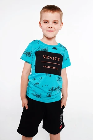 Boys' T-shirt with mint print