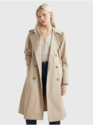 Beige Ladies Trench Coat Tommy Hilfiger Blend - Women