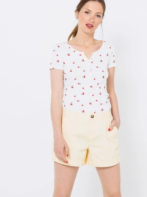 Light Yellow Shorts CAMAIEU - Women