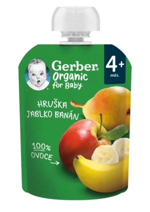 Gerber Organic Kapsička Hruška/jablko/banán BIO 90 g