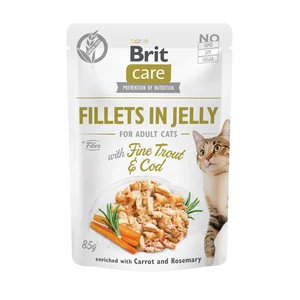 Brit Care Cat Fillets in Jelly with Fine Trout &amp; Cod - 85g