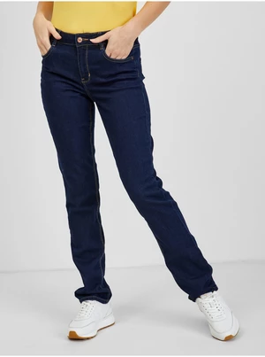 Granatowe jeansy damskie slim fit ORSAY - Kobieta