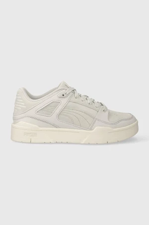 Semišové sneakers boty Puma Slipstream Suede šedá barva