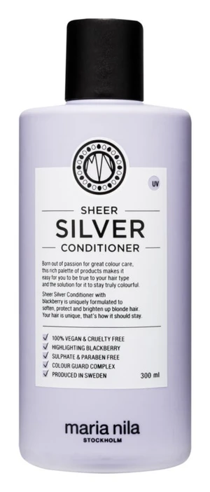 Maria Nila Hydratační kondicionér neutralizující žluté tóny vlasů Sheer Silver (Conditioner) 300 ml