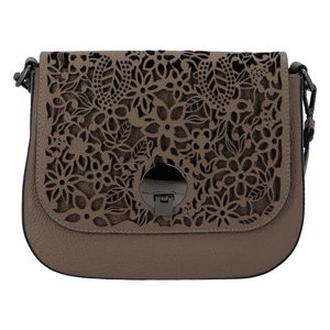 Dámská kožená crossbody kabelka taupe - ItalY Bettery