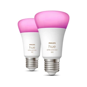 LED žárovka E27 Philips Hue 2ks 6,5W (60W) White and Color Ambiance (2000-6500K/RGB) stmívatelná