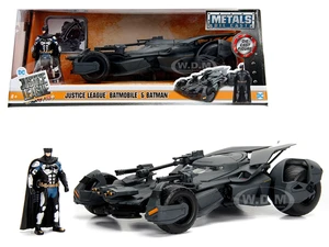 2017 Justice League Batmobile with Diecast Batman Figure 1/24 Diecast Model Car by Jada