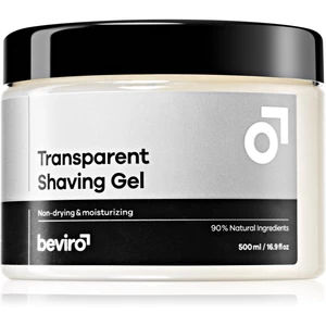 Beviro Transparent Shaving Gel gel na holení pro muže 500 ml