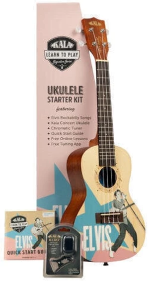 Kala Learn To Play Elvis Rockabilly Koncertné ukulele