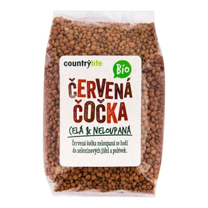 Čočka červená celá neloupaná 500 g BIO   COUNTRY LIFE