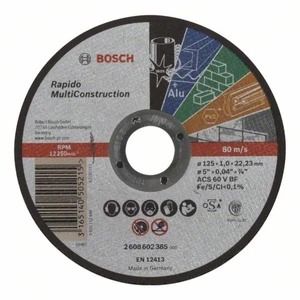 Bosch Accessories ACS 60 V BF 2608602385 rezný kotúč rovný  125 mm 22.23 mm 1 ks